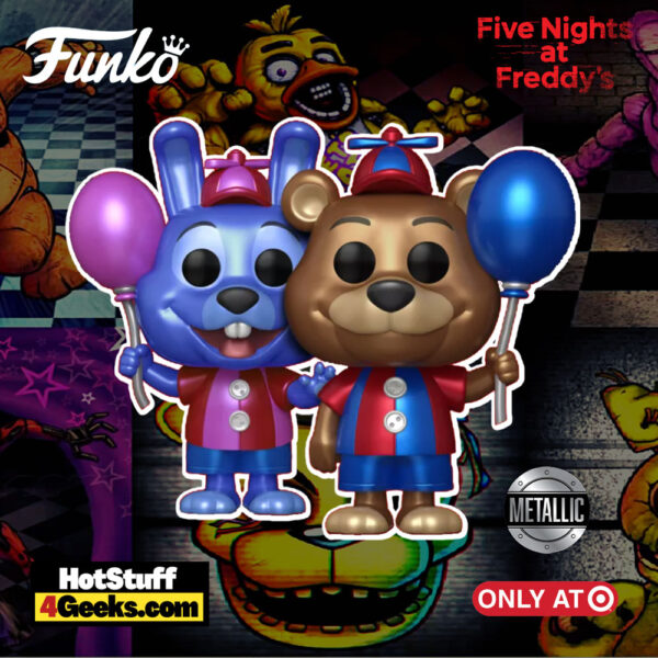 2023 NEW FNaF Balloon Freddy Bonnie Metallic Funko Pops