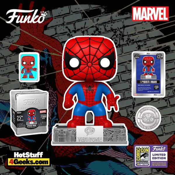 SDCC 2023 Classic Spider Man Funko 25th Anniversary Special Edition Pop