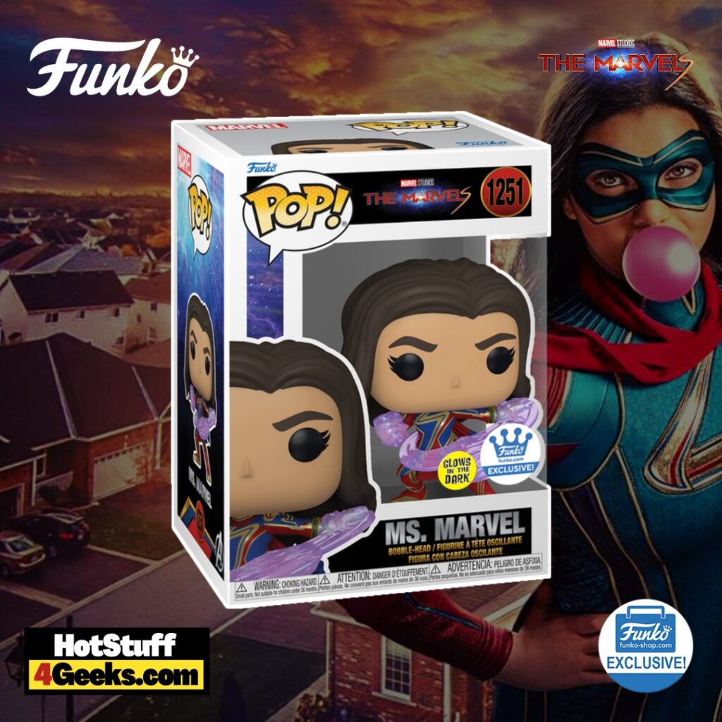 2023 NEW The Marvels Ms Marvel Glow Funko Pop Exclusive