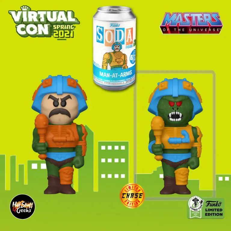 Funko Vinyl Soda: Masters of the Universe: Man-At-Arms Vinyl Soda Figure With Chase Variant - ECCC 2021, Spring Convention 2021, and Funko Shop Shared Exclusive