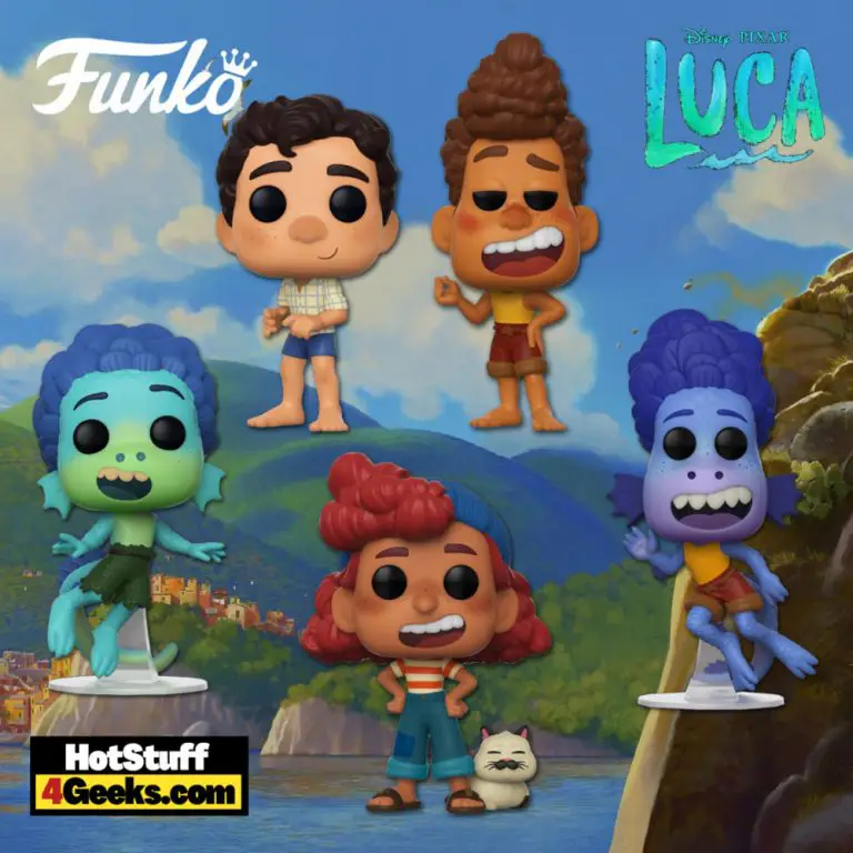Funko POP Disney: Luca – Alberto Scorfano, Paguro, Giulia Marcovaldo, Paguro (Land) and  Alberto Scorfano (Land) Funko Pop! Vinyl Figures