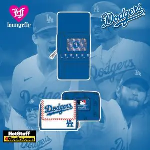Loungefly MLB LA Dodgers Baseball Seam Stitch Wallet