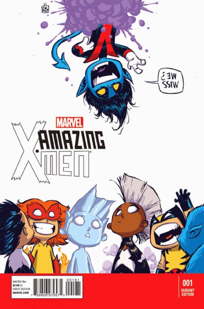 Amazing X-Men issue number 1 alternate cover by Skottie Young