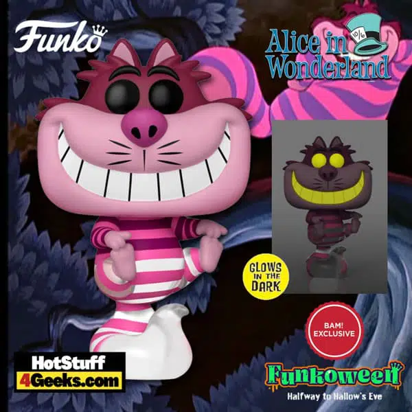 Funko Pop! Disney: Disney’s Alice in Wonderland - Cheshire Cat (Translucent and Glow-In-The-Dark) Funko Pop! Vinyl Figure - BAM Exclusive (Funkoween 2021)