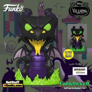 Funko Pop! Disney Villains - Maleficent Dragon Glow in The Dark (GITD) 10-Inch Jumbo Funko Pop! Vinyl Figure - Amazon Exclusive (Funkoween 2021)