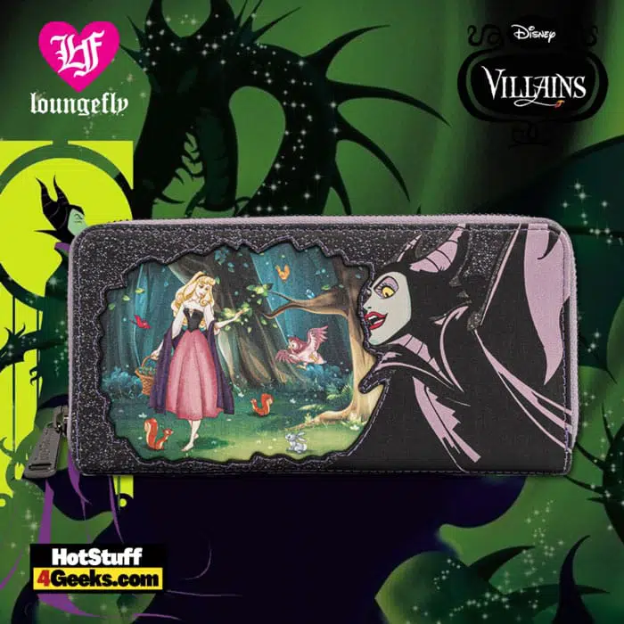 Loungefly Disney Villains Scene Maleficent Sleeping Beauty Flap Wallet