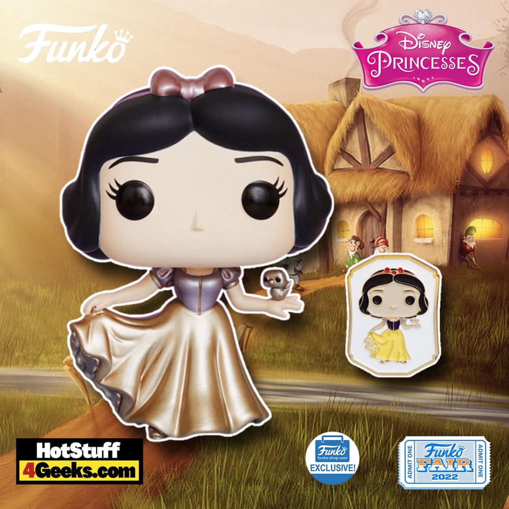 Funko Pop! and Pin: Disney: The Ultimate Princess - Snow White Metallic Goold Funko Pop! and Pin Funko Pop Vinyl Figure - Funko Shop Exclusive