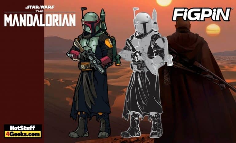 FiGPiN Star Wars - The Mandalorian Boba Fett Classic Enamel Pin #737 and #734
