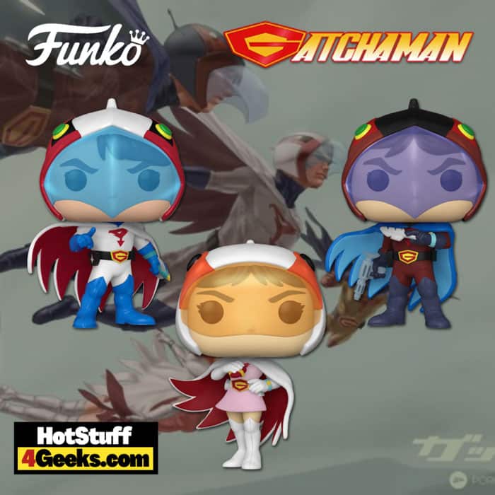 Funko Pop! Animation: Gatchaman - Ken The Eagle, Joe The Condor, and Jun The Swan Funko Pop! Vinyl Figures