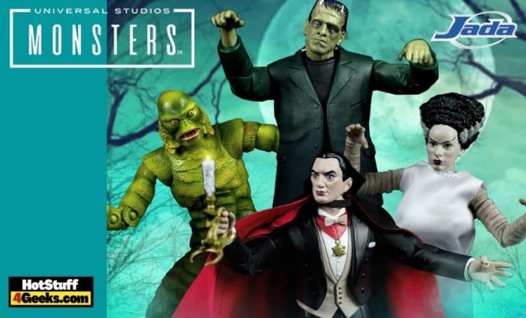Jada Toys: Universal Monsters 6-Inch Scale Figures - includes Dracula, Frankenstein’s Monster, The Bride of Frankenstein, and The Creature From The Black Lagoon