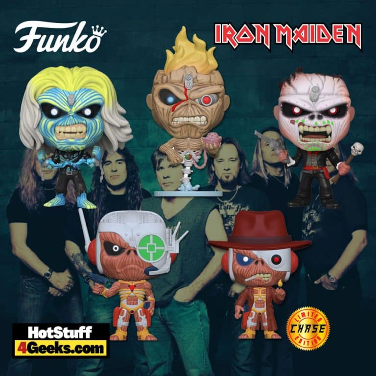 Funko Pop! Rocks: Iron Maiden - "Seventh Son of Seventh Son Eddie", "Somewhere in Time Eddie", "Nights of the Dead Eddie", and "Live After Death Eddie" Pop! Vinyl Figures (2021)