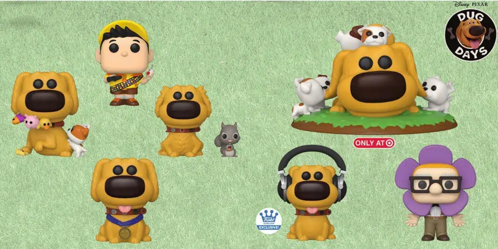 Funko Pop! Disney: Dug Days - Carl, Russel, Dug with Toys, Hero Dug, Dug with Squirrel, and Dug Covered in Puppies (Target Exclusive) Pop! Vinyl Figures