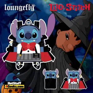 Loungefly Disney Vampire Stitch Bow Tie Mini Backpack and Wallet - pre-order August arrives September 2021