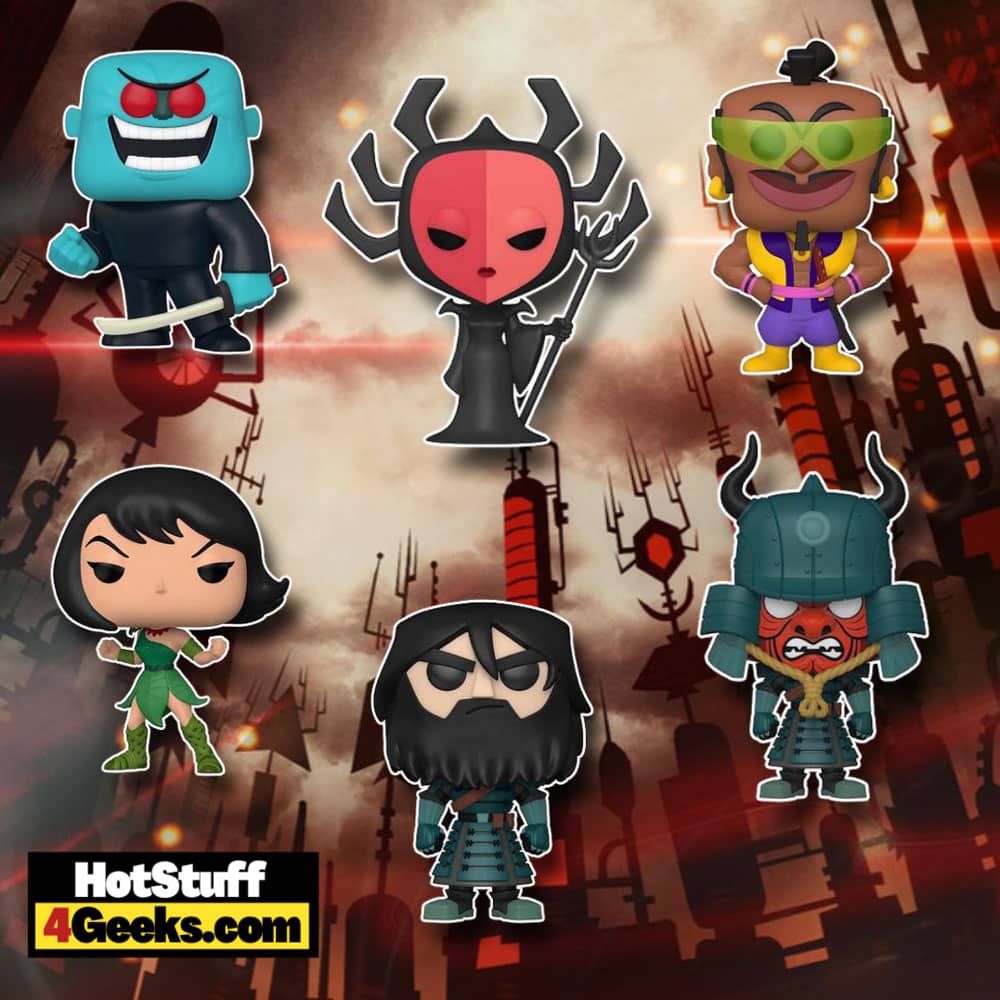 Funko Pop! Animation: Samurai Jack: Jack (Armored) With Chase Variant, Ashi, The Guardian, Da Samurai, and  Hight Priestess Funko Pop! Vinyl Figures