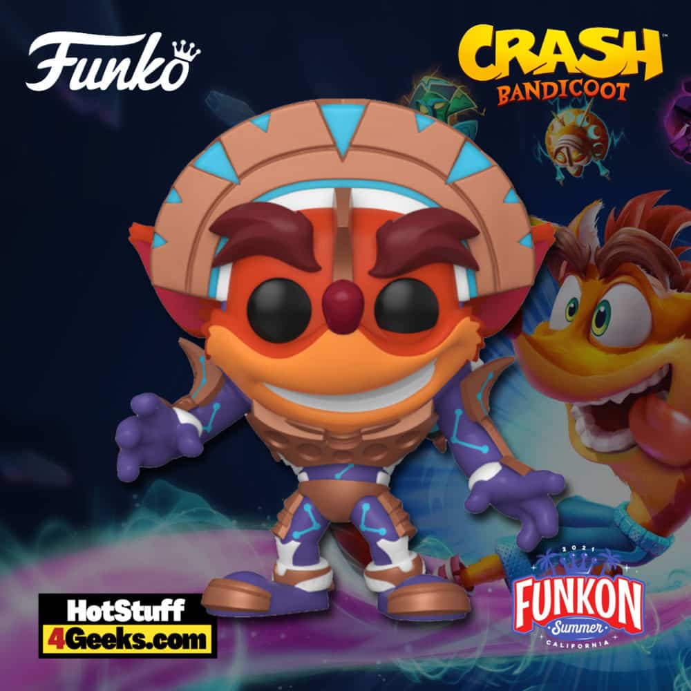 Funko Pop! Games: Crash Bandicoot - Crash in Mask Armor (Metallic) Funko Pop! Vinyl Figure Virtual FunKon 2021 - Walmart Shared Exclusive