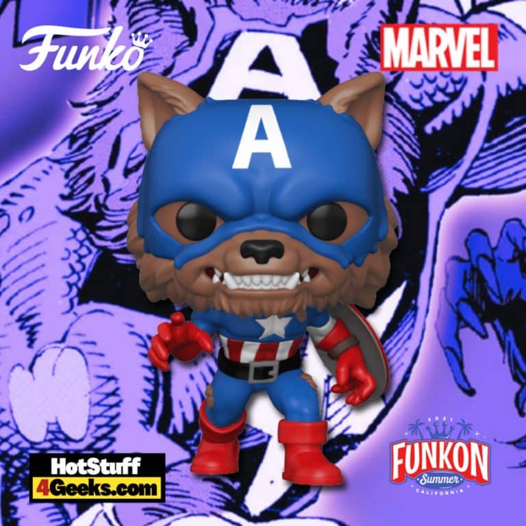 Funko Pop! Marvel - Year of the Shield: Capwolf Funko Pop! Vinyl Figure Virtual FunKon 2021 - Amazon Shared Exclusive