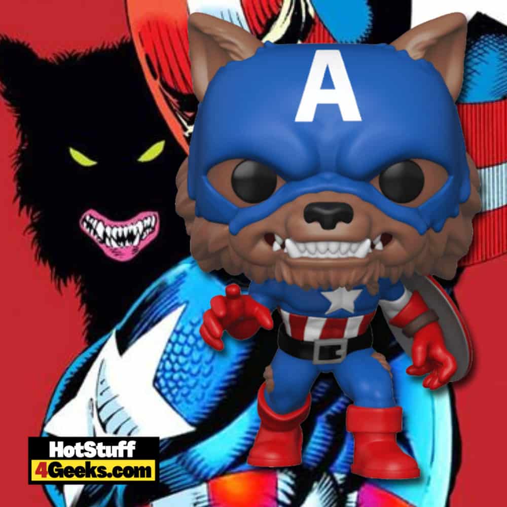 Funko Pop! Marvel - Year of the Shield: Capwolf Funko Pop! Vinyl Figure Virtual FunKon 2021 - Amazon Shared Exclusive