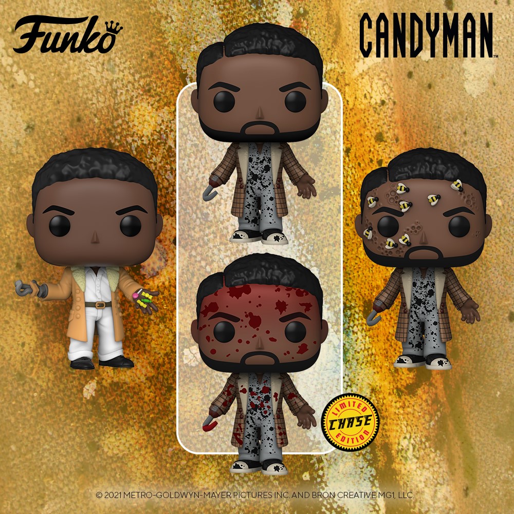 Funko Pop! Movies: Candyman (2021) - Candyman with Bees, Sherman Fields, and Candyman With Bloody Chase Variant Funko Pop! Vinyl Figures