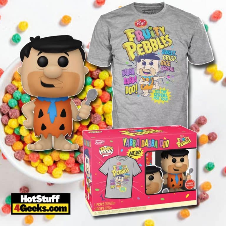 2021 NEW Fruity Pebbles Fred with Spoon Funko Pop! and Tee