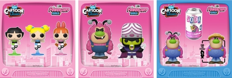 Funko Pop! Powerpuff Girls - Bubbles, Buttercup, Blossom, Mojo Jojo, and Fuzzy Lumpkins Funko Pop! Vinyl Figures and Fuzzy Lumpkins Funko Soda Vinyl Figure