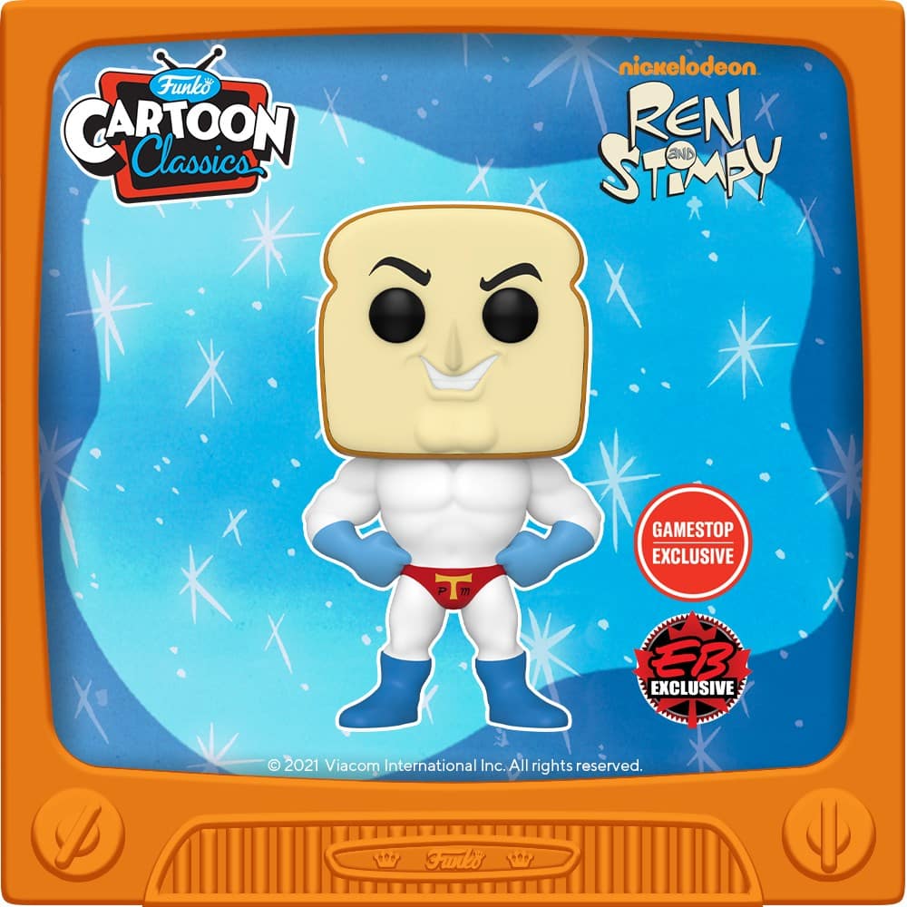 Funko Pop! Animation: Ren & Stimpy - Powdered Toast Man Funko Pop! Vinyl Figure - GameStop Exclusive