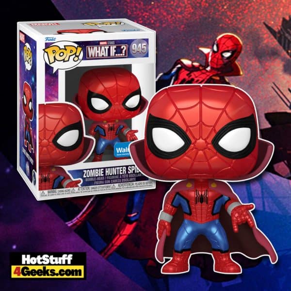 2021 NEW What If - Zombie Hunter Spidey Metallic Funko Pop!