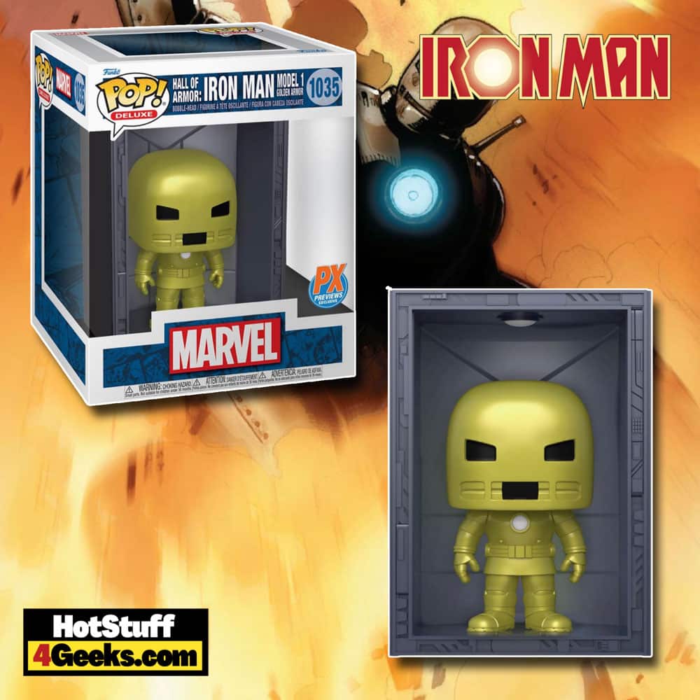 Funko Pop! Deluxe Marvel: Iron Man Hall of Armor Model 1 Golden Armor Funko Pop! Vinyl Figure - PX Previews Exclusive