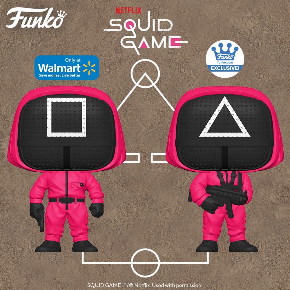 Funko Pop! Television: Squid Game: Kang Sae-byeok Player 067, Seong Gi-Hun Player 456, Abdul Ali Player 199, Cho Sang-Woo Player218, Oh Il-nam Player 001, Masked Worker, and Masked Manager Funko Pop! Vinyl Figures