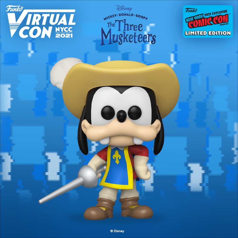 Funko Pop! Disney: The Three Musketeers - Goofy Funko Pop! Vinyl Figure Funko Virtual Con NYCC 2021 – Amazon Shared Exclusive