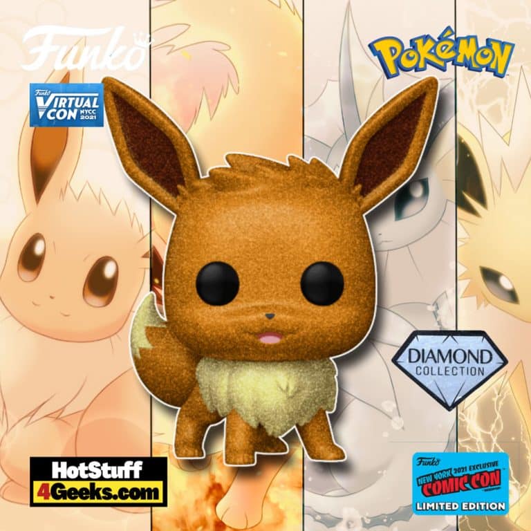Funko Pop! Games: Pokemon - Eevee Diamond Glitter Funko Pop! Vinyl Figure Funko Virtual Con NYCC 2021 – Hot Topic Shared Exclusive