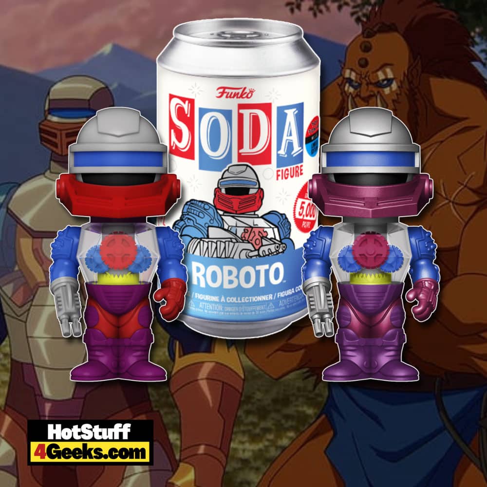 Funko Vinyl Soda! Masters of The Universe - Roboto Funko Vinyl Soda Figure is a Funko Virtual Con NYCC 2021 – Toy Tokyo Shared Exclusive