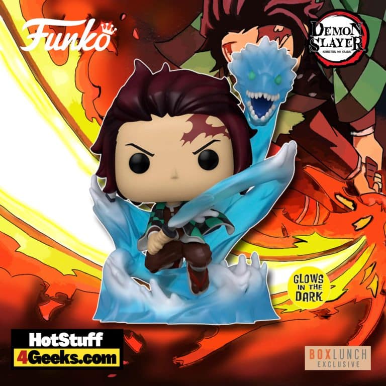 Funko Pop! Animation Demon Slayer: Kimetsu no Yaiba Tanjiro Kamado (Water Breathing) Glow-in-the-Dark Funko Pop! Vinyl Figure - BoxLunch Exclusive