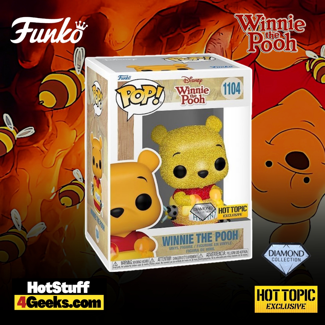 Winnie the Pooh with Honey Pot Diamond Glitter Funko Pop! Vinyl Figure - Hot Topic Exclusive (2024 release) 