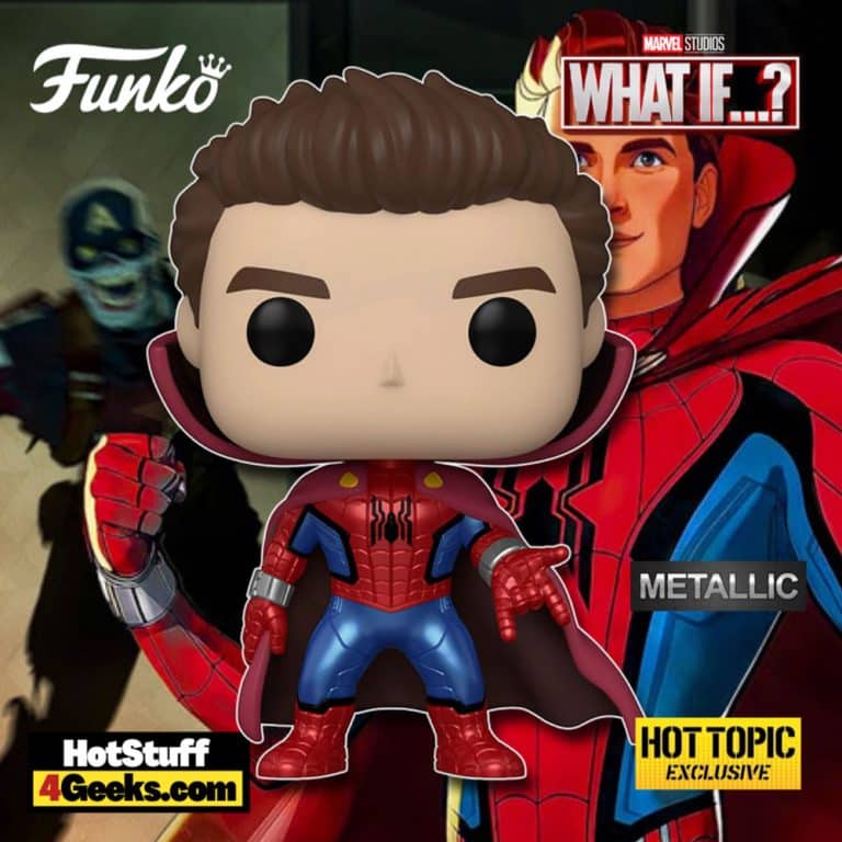 Funko Pop! Marvel: What If…? - Zombie Hunter Spidey Unsmaked Metallic Funko Pop! – Hot Topic Exclusive