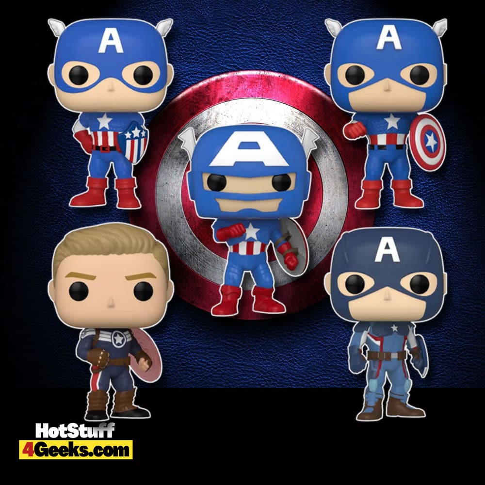 Funko Pop! Marvel: Year of The Shield - Captain America Through The Ages 5-Pack Funko Pop! Vinyl Figures -  Amazon Exclusiv