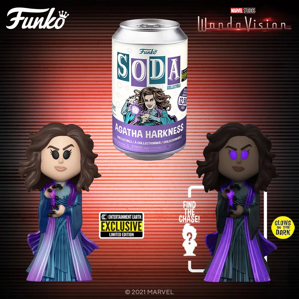 Funko Soda: WandaVision - Agatha Harkness Funko Soda Vinyl Soda Figure - Entertainment Earth Exclusive