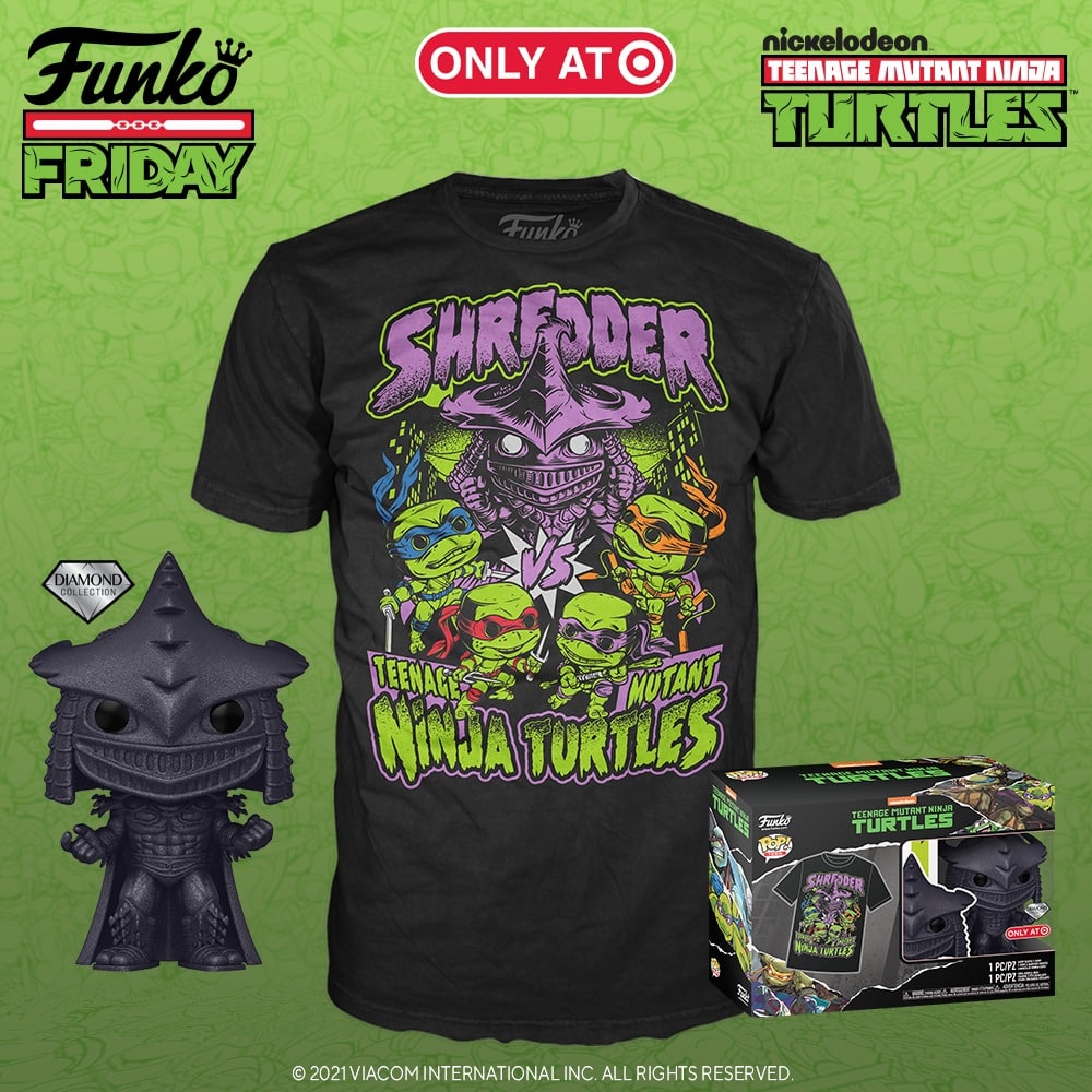 Funko POP! Collector's Box: Teenage Mutant Ninja Turtles (TMNT)  - Shredder (Diamond Glitter) Funko POP & Tee - Target Exclusive