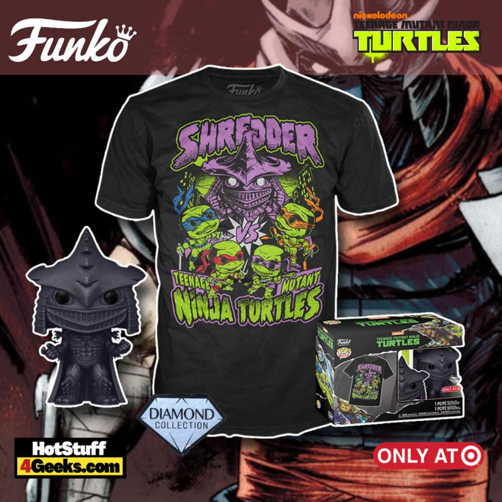 2021 NEW Exclusive: Shredder Diamond Glitter Funko POP! Tee