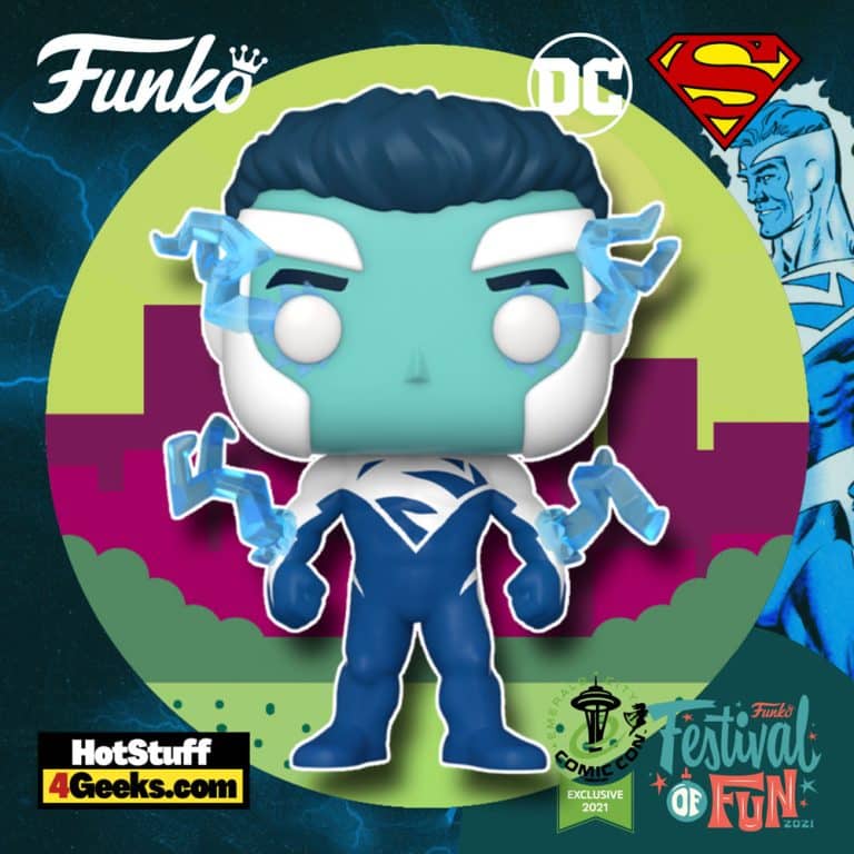 Funko Pop! DC Heroes: Superman Blue Wizard Funko Pop! Vinyl Figure - ECCC 2021 X Festival of Fun 2021 X Entertainment Earth Exclusive