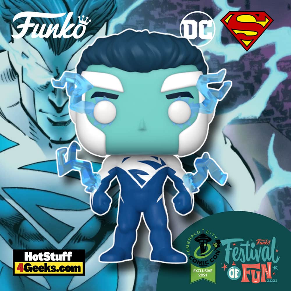 Funko Pop! DC Heroes: Superman Blue Wizard Funko Pop! Vinyl Figure - ECCC 2021 X Festival of Fun 2021 X Entertainment Earth Exclusive