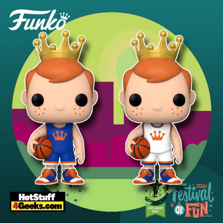 Funko Pop! Freddy in Basketball Blue and White Jersey (Home & Away) Funko Pop! Vinyl Figures - ECCC 2021 X Festival of Fun 2021 X Funko Shop Shared Exclusive