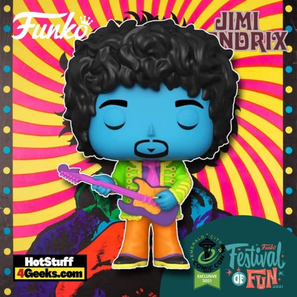 ECCC 2021 Jimi Hendrix Blacklight Funko Pop! Exclusive