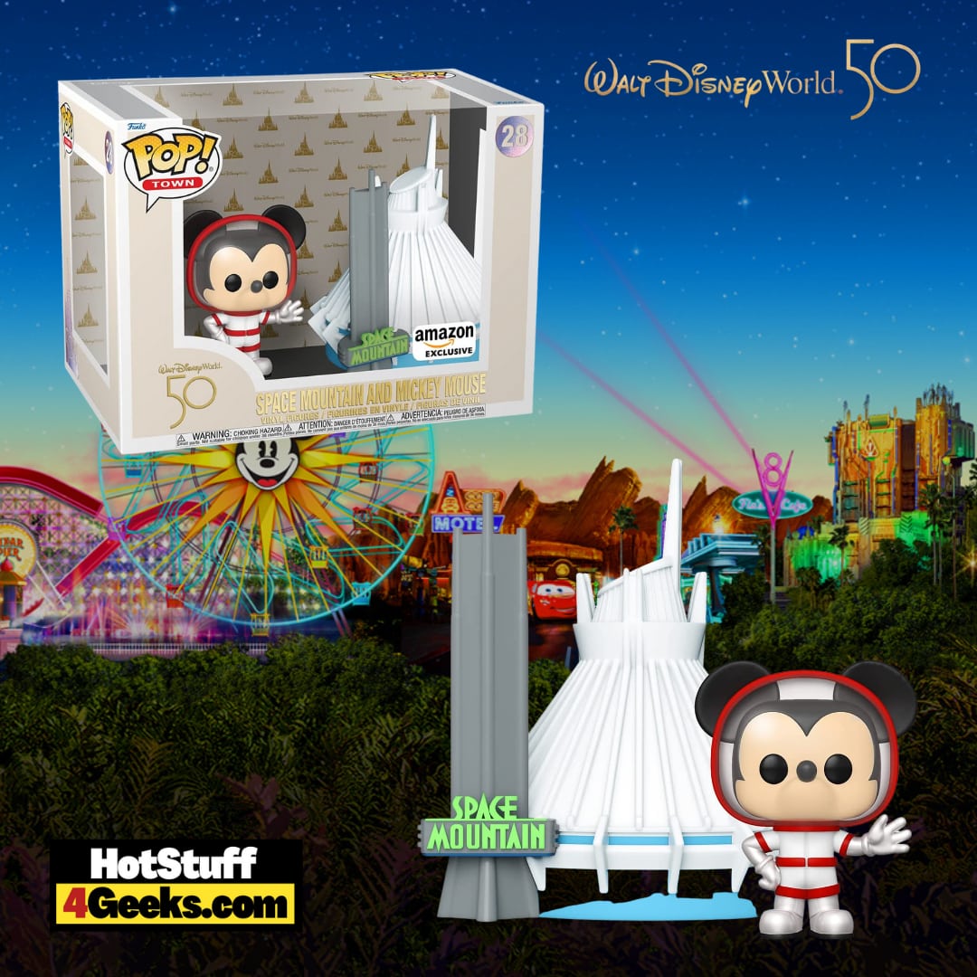 Funko Pop! Town: Walt Disney World 50th Anniversary - Space Mountain and Mickey Mouse Funko Pop! Town Vinyl Figure -  Amazon Exclusive