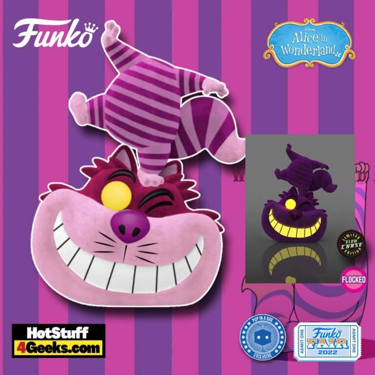 Funko Pop! Disney: Alice in Wonderland - Cheshire Cat Standing on Head With Glow-In-The-Dark (GITD) Flocked Chase Funko Pop! Vinyl Figure - PIAB Exclusive - Funko Fair 2022