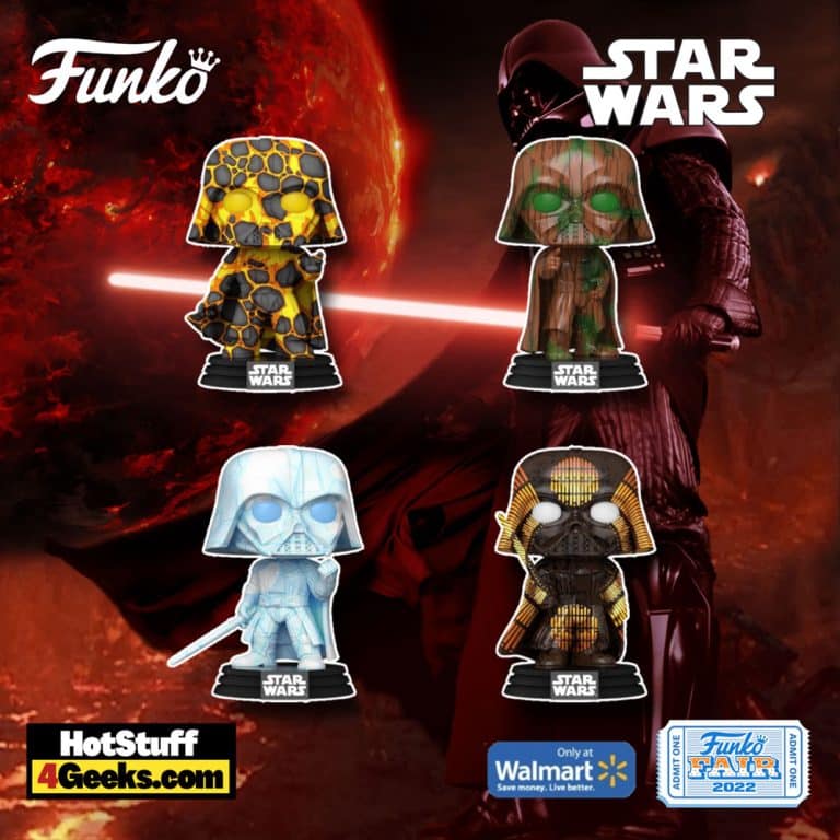 Funko Pop! Art Series Star Wars: Darth Vader (Mustafar, Hoth, Endor, and Bespin) Funko Pop! Artist Series Vinyl Figures - Walmart Exclusives - Funko Fair 2022