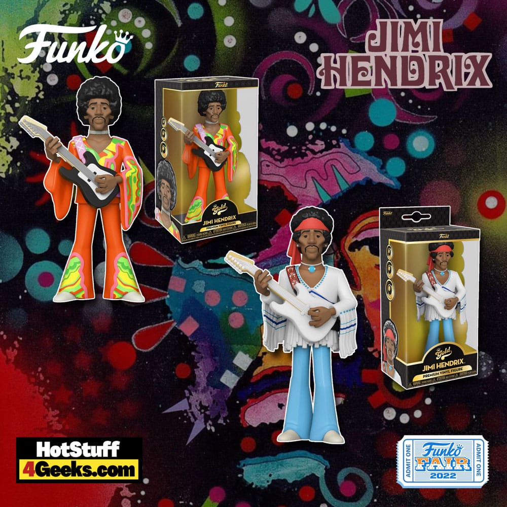 Funko Gold: Jimi Hendrix 12-Inch and 5-Inch Funko Vinyl Gold Figures - Funko Fair 2022