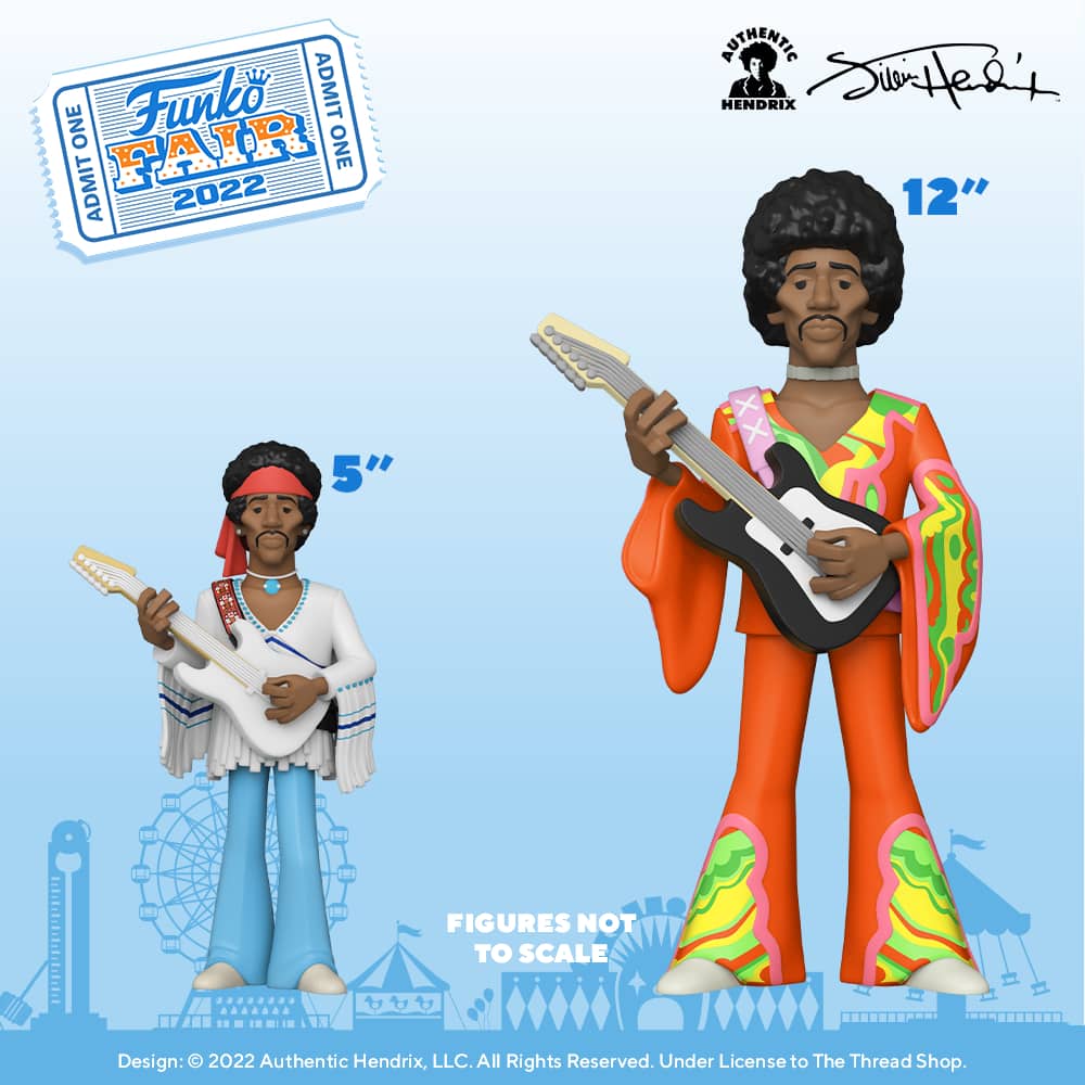 Funko Gold: Jimi Hendrix 12-Inch and 5-Inch Funko Vinyl Gold Figures - Funko Fair 2022