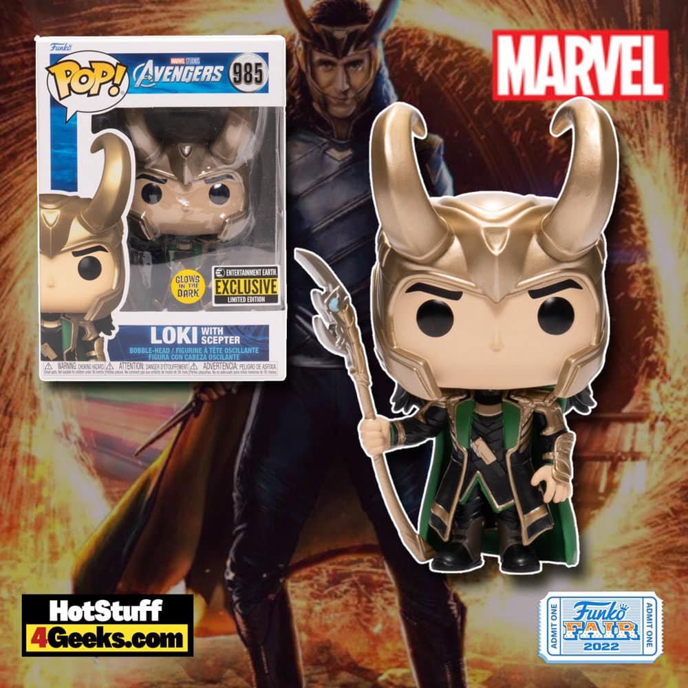 Funko Pop! Marvel: Loki With Scepter Funko Pop! Vinyl Figure - Entertainment Earth Exclusive - Funko Fair 2022