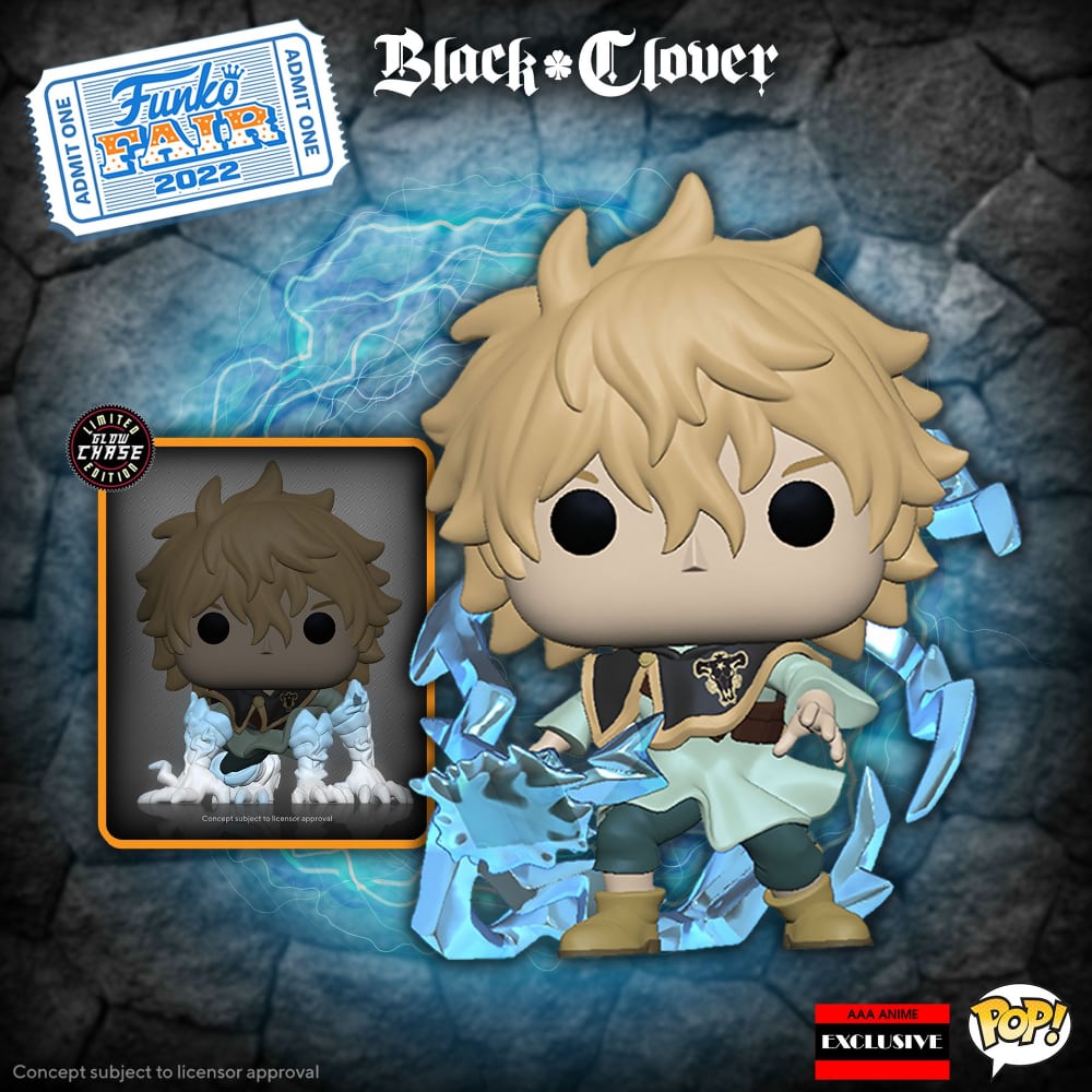 Funko Pop! Animation: Black Clover – Luck Voltia With Glow-In-The-Dark (GITD) Chase Funko Pop! Vinyl Figure – AAA Exclusive - Funko Fair 2021