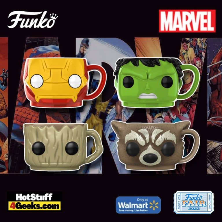 Funko Pop! Mug: Marvel - Rocket, Groot, Iron Man, and Hulk - Walmart Exclusive - Funko Fair 2022